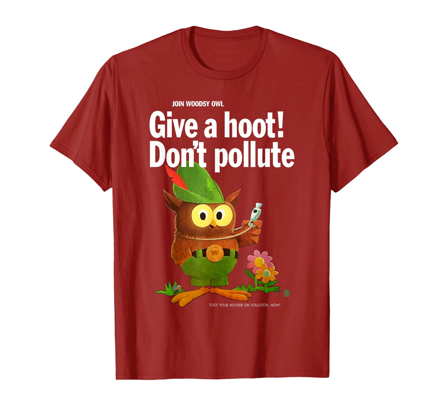 Woodsy Owl Retro Give a Hoot Don't Pollute T-Shirt