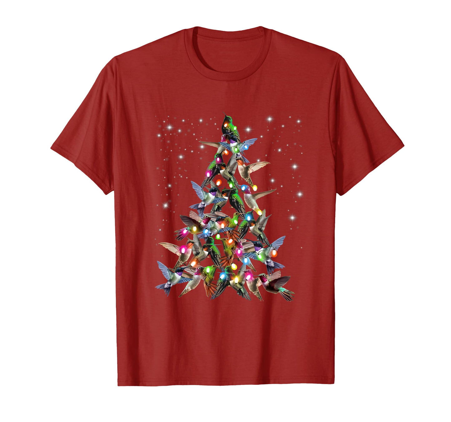 Hummingbird Christmas Tree- Funny Birds Xmas Decorations T-Shirt