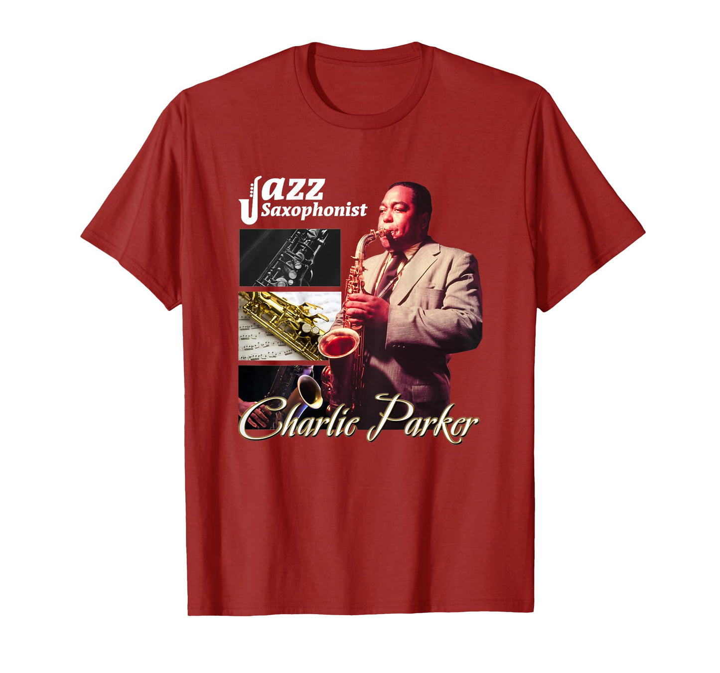 Charlie Parker_002_Back Printed T-Shirt