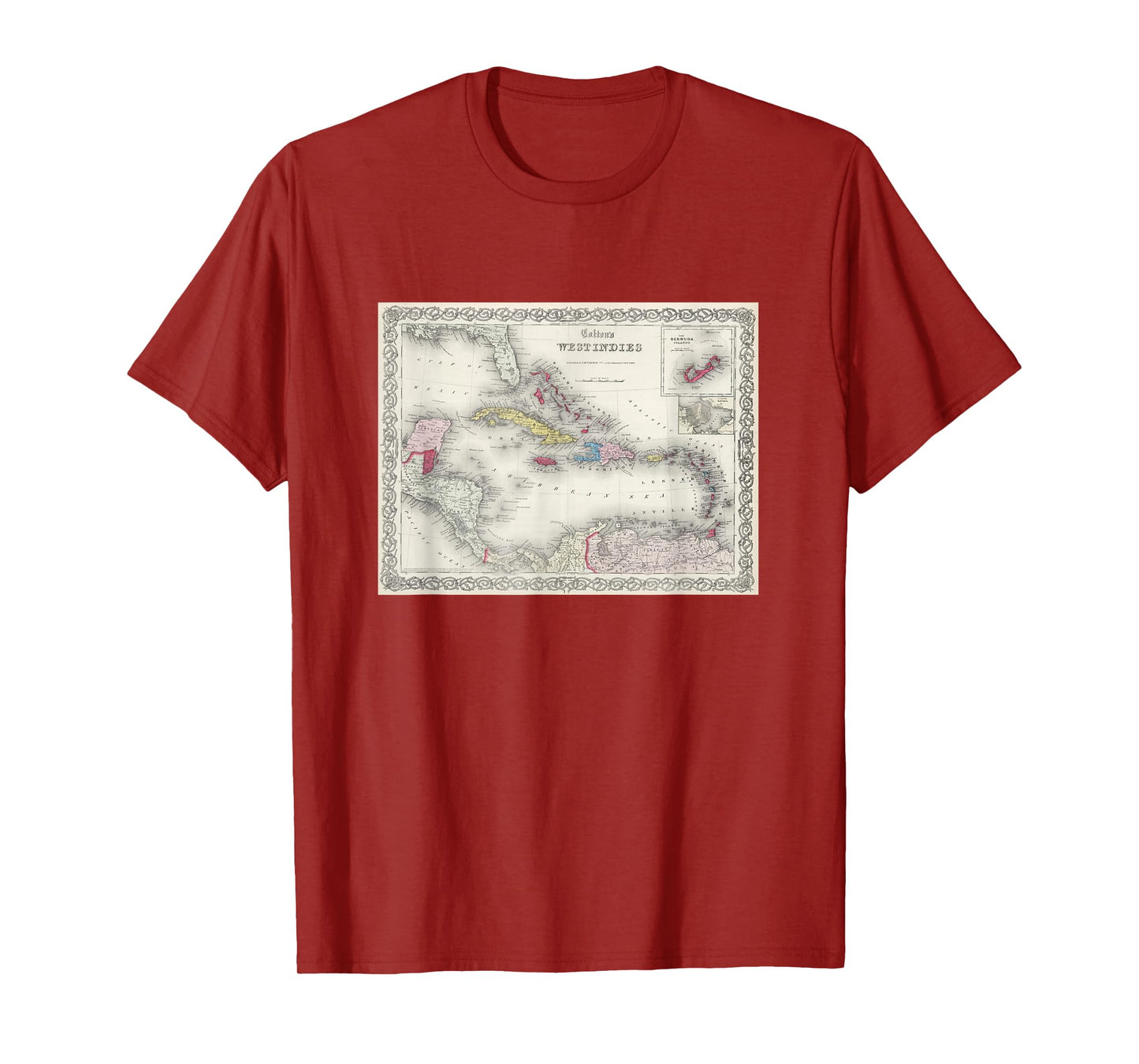 Caribbean Islands Map T Shirt T-Shirt
