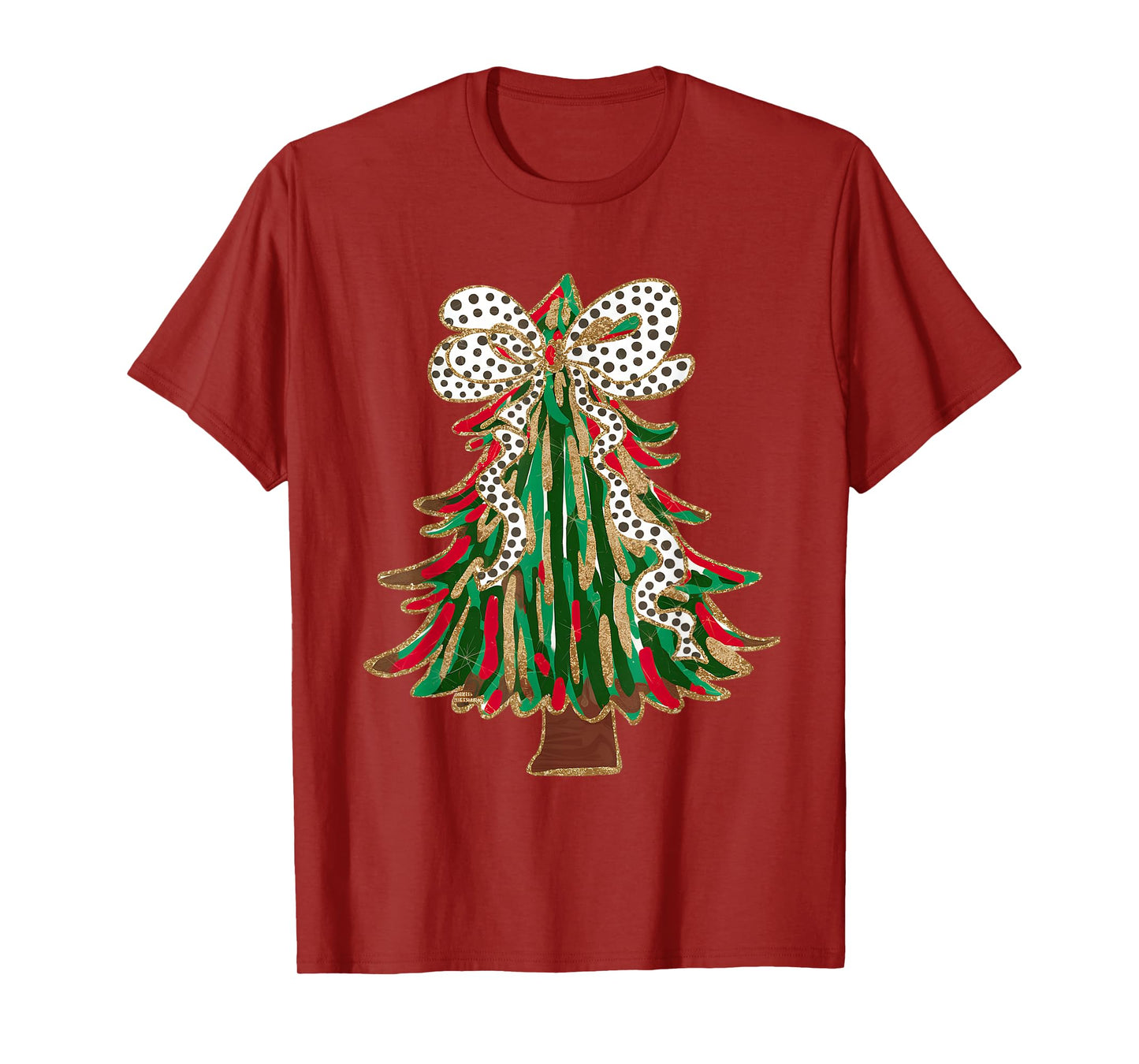 Funny Christmas Outfit for Men Women Kids Christmas Tree Coquette Bow Xmas Pajamas Womens Teens Girls T-Shirt