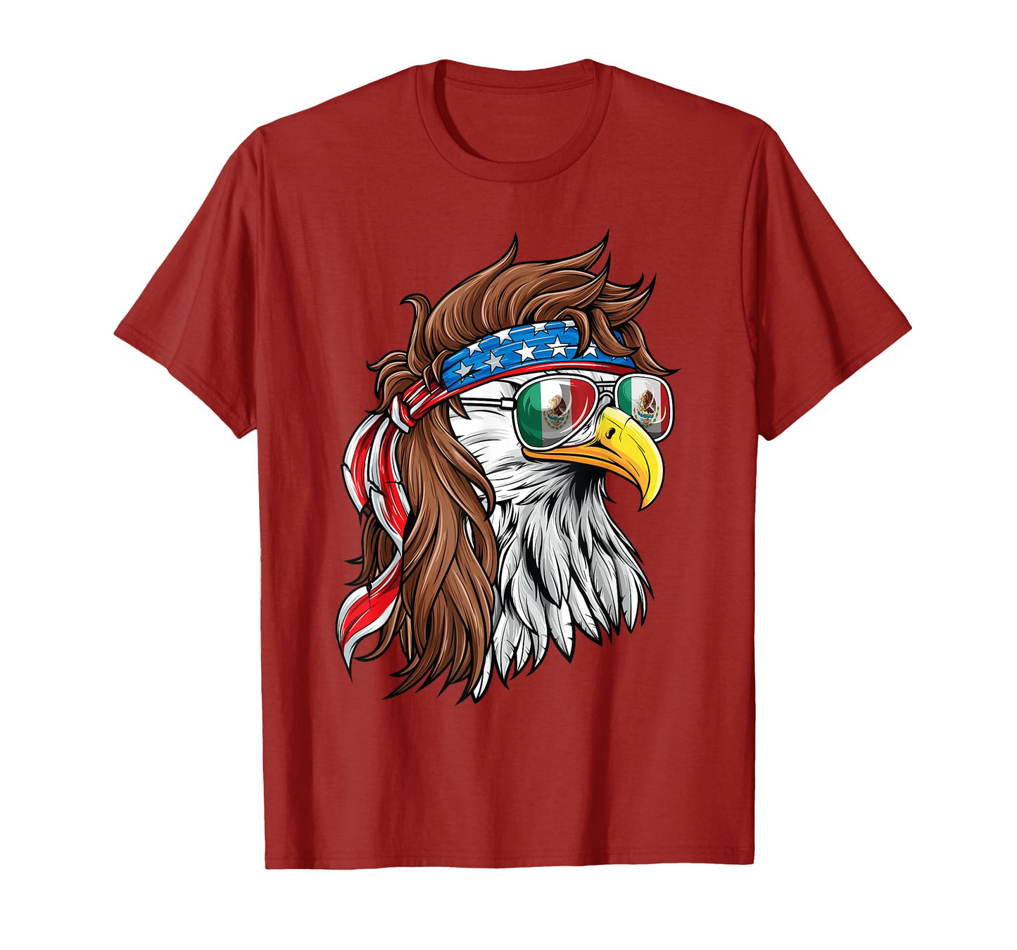 Mexican American Shirt Bald Eagle USA Mexico Flag July 4th T-Shirt