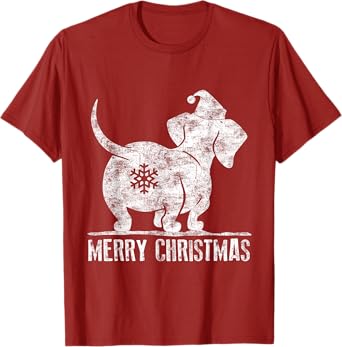 Funny Dachshund Ugly Christmas Shirt Weiner Dog Lovers Women T-Shirt