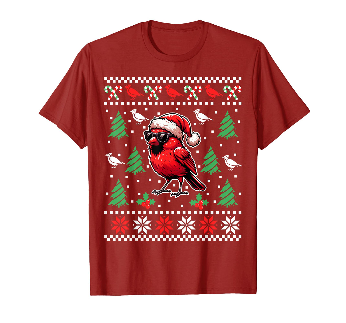 Funny Northern Cardinal Bird Red Cardinal Christmas Xmas T-Shirt