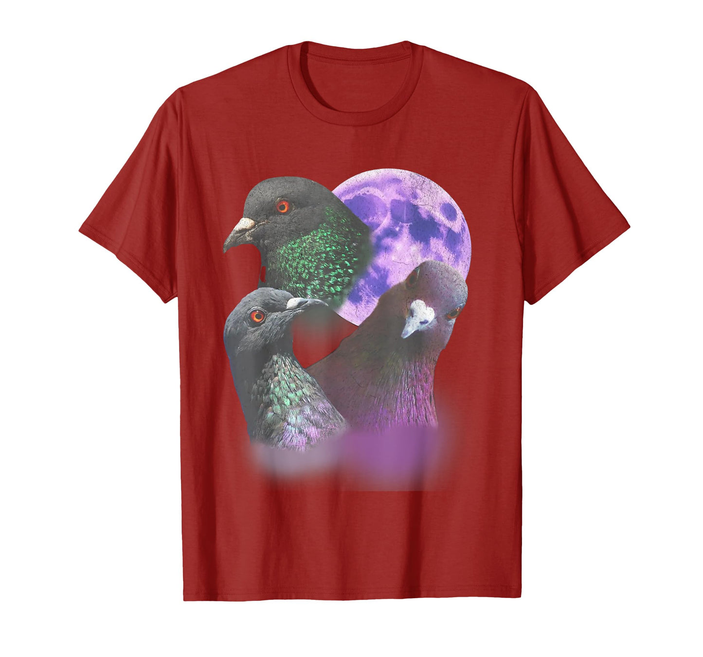 Funny Pigeon Shirt - Funny Pigeons Howling at the Moon T-Shirt