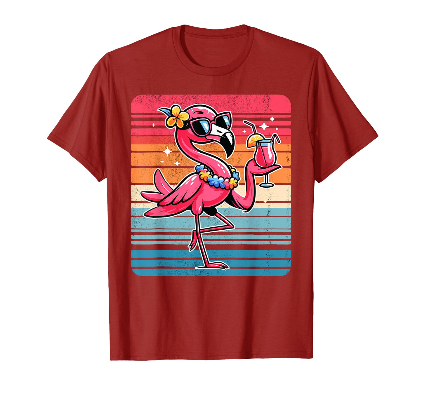 Cool Retro Flamingo in Sunglasses Funny Flamingo T-Shirt