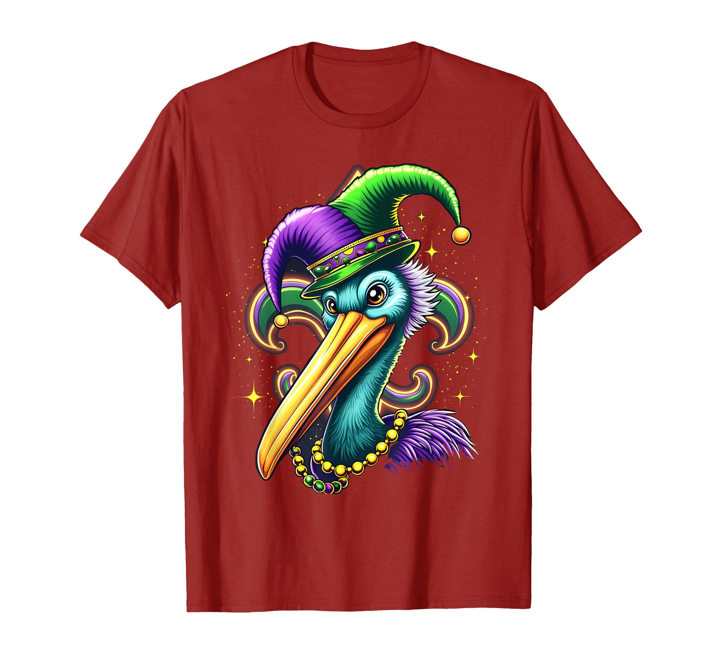Mardi Gras Pelican Louisiana Parade Animal Lover Men Women T-Shirt