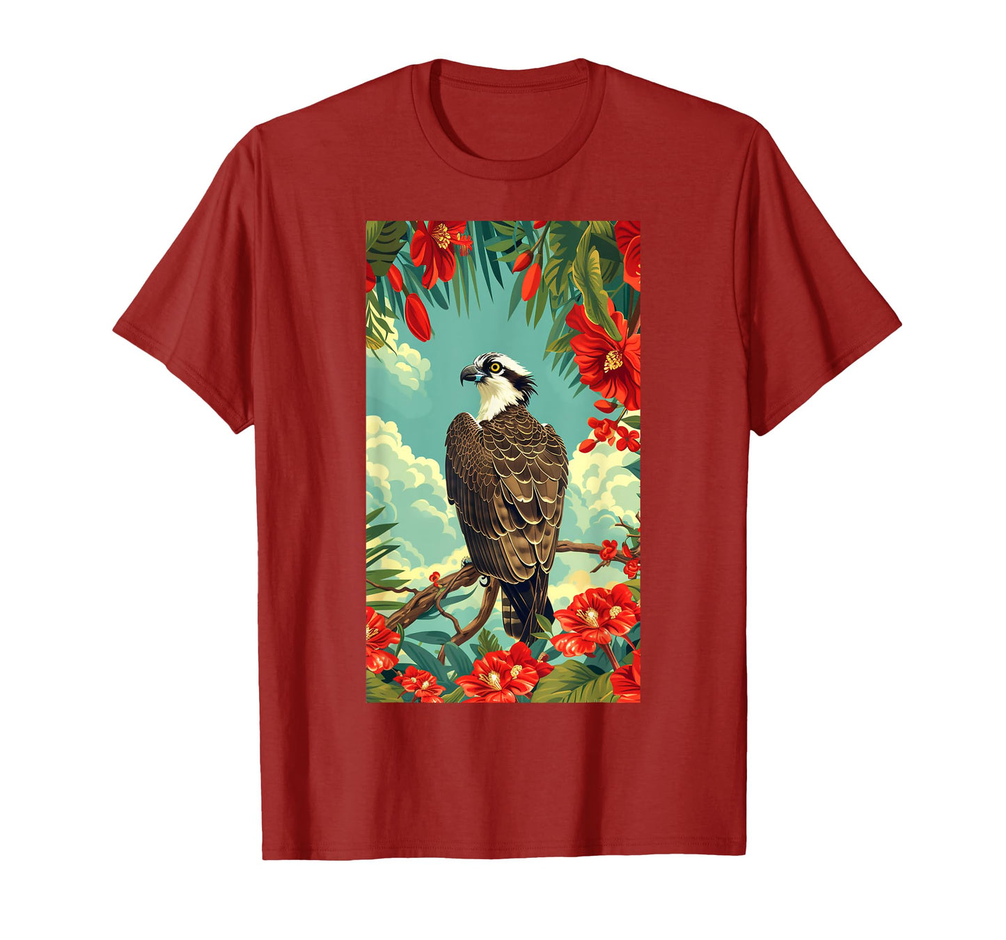 Osprey Bird Flowers Floral Women Girls Men Boys Kids T-Shirt