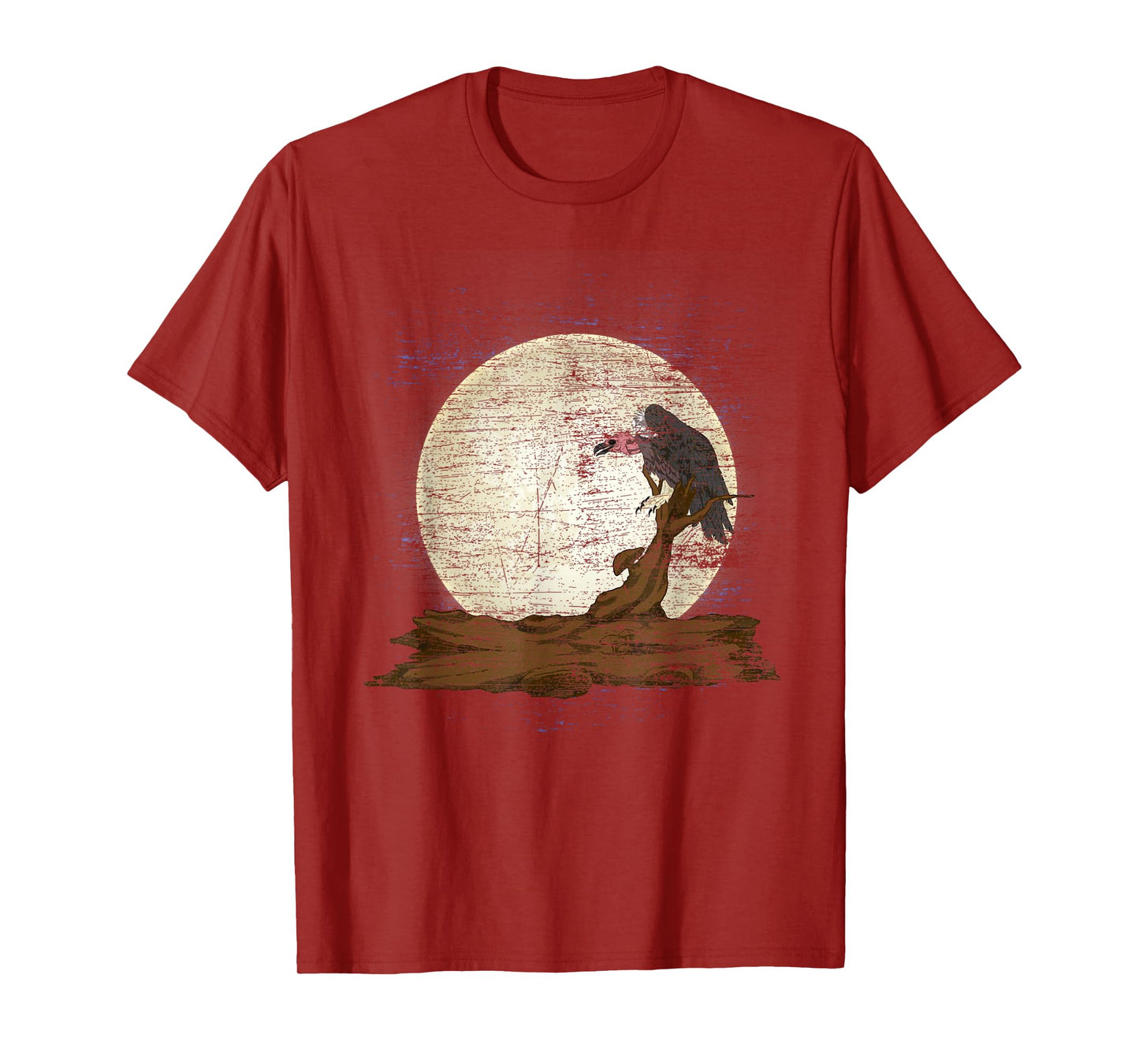 Scavenger Bird Moonlight Full Moon Turkey Vulture Vulture T-Shirt