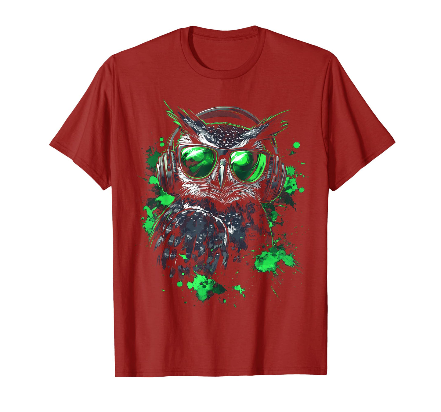Cool Pop Art Graphic Music Techno Festival DJ Funny Owl T-Shirt