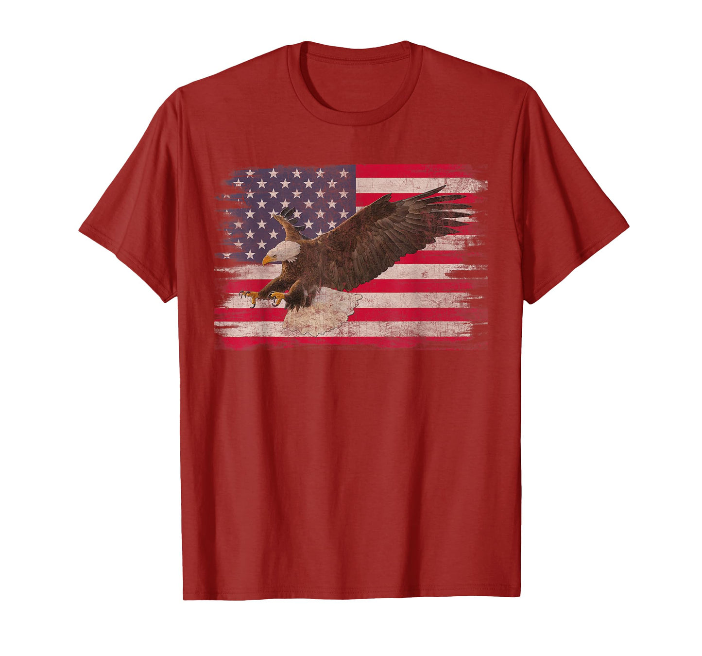 American Bald Eagle 4th Of July US Flag Patriotic Boys Men T-Shirt