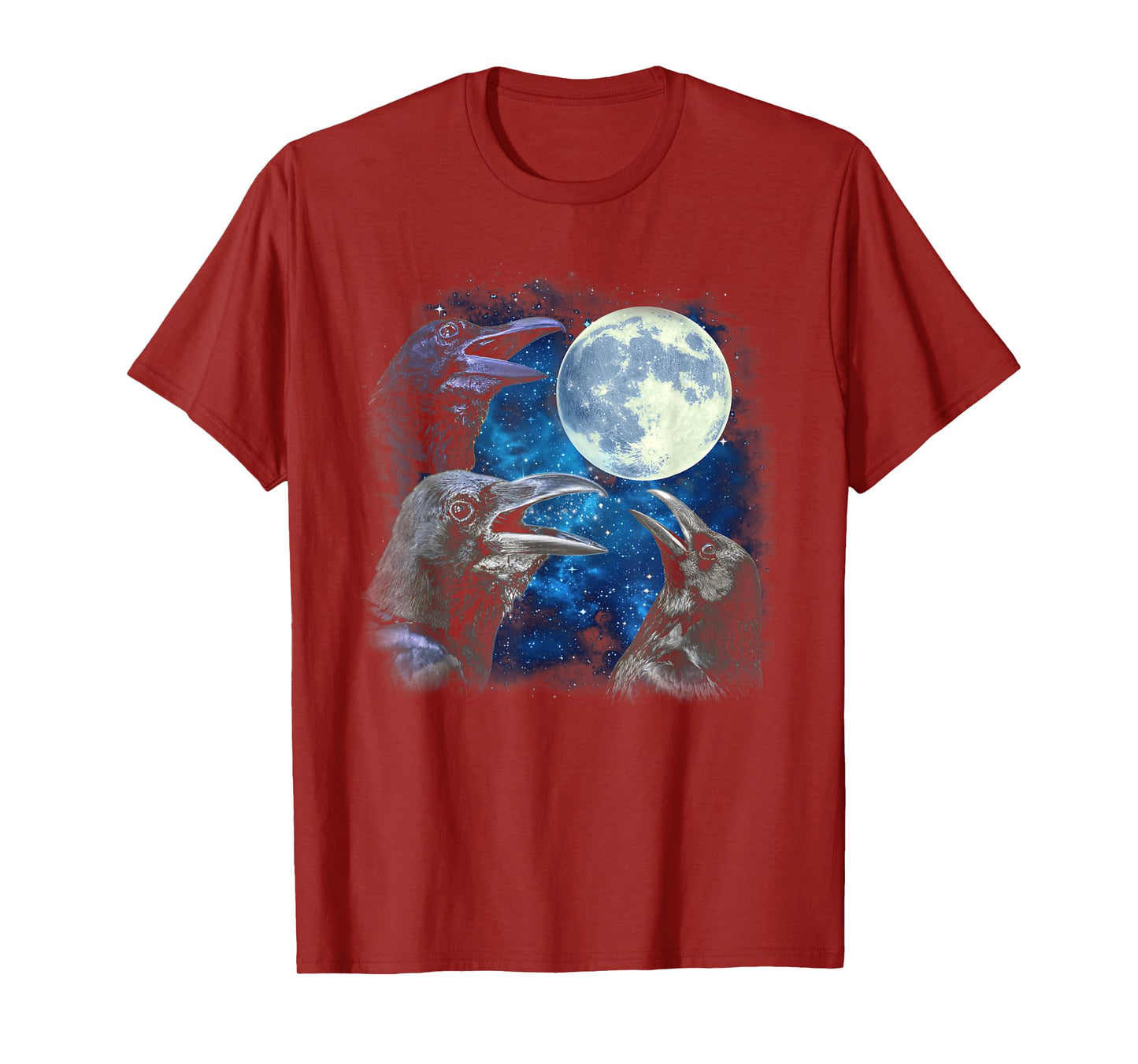 Crows Howling At The Moon - Funny Crow Bird T-Shirt