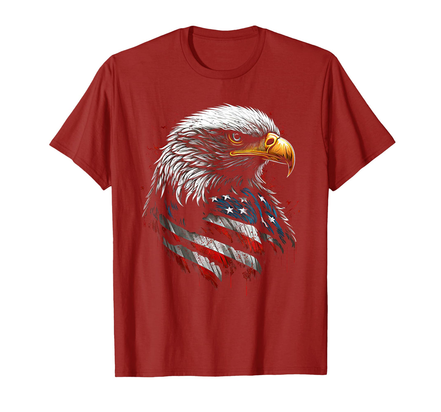 Patriotic Eagle USA American Flag 4th of July Men Women Boys T-Shirt