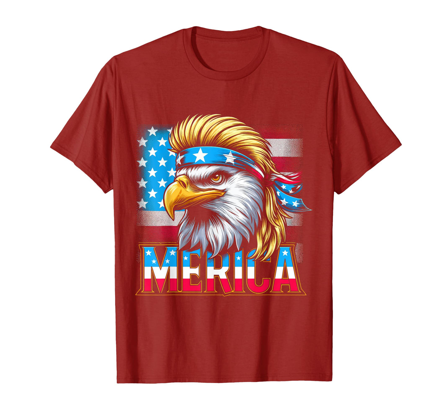 4th of July Patriotic Funny Eagle July 4th USA Merica T-Shirt for Women Kids Men