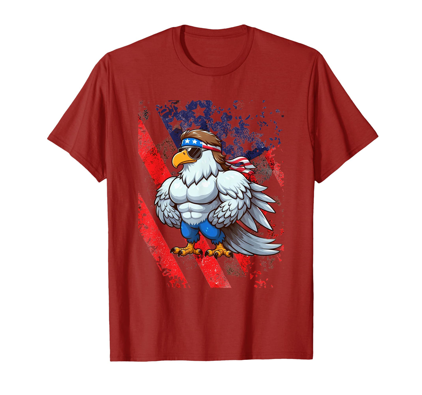 Funny American Mullet Eagle America 4th Of July Merica T-Shirt