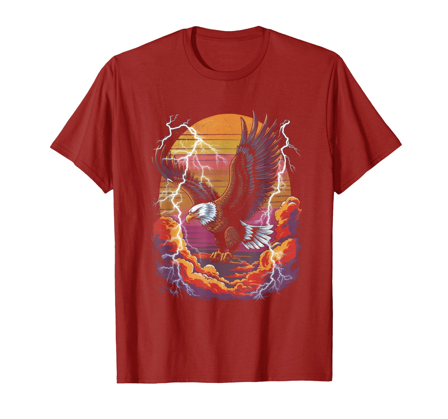 Bald eagle Bird Nature Usa Lightning T-Shirt
