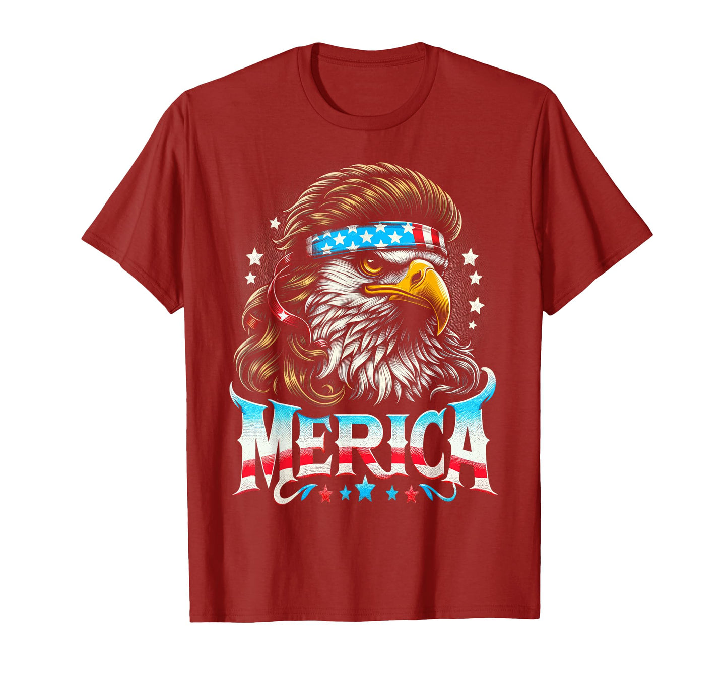 4th of July Patriotic Funny Eagle July 4th USA Merica Women Kids Men T-Shirt
