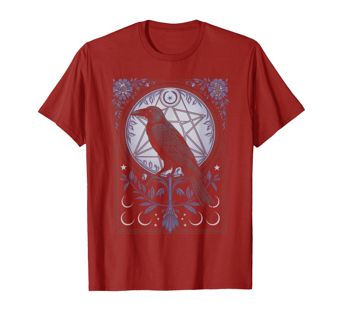 Raven Black gothic Occult Viking Witchcraft T-Shirt