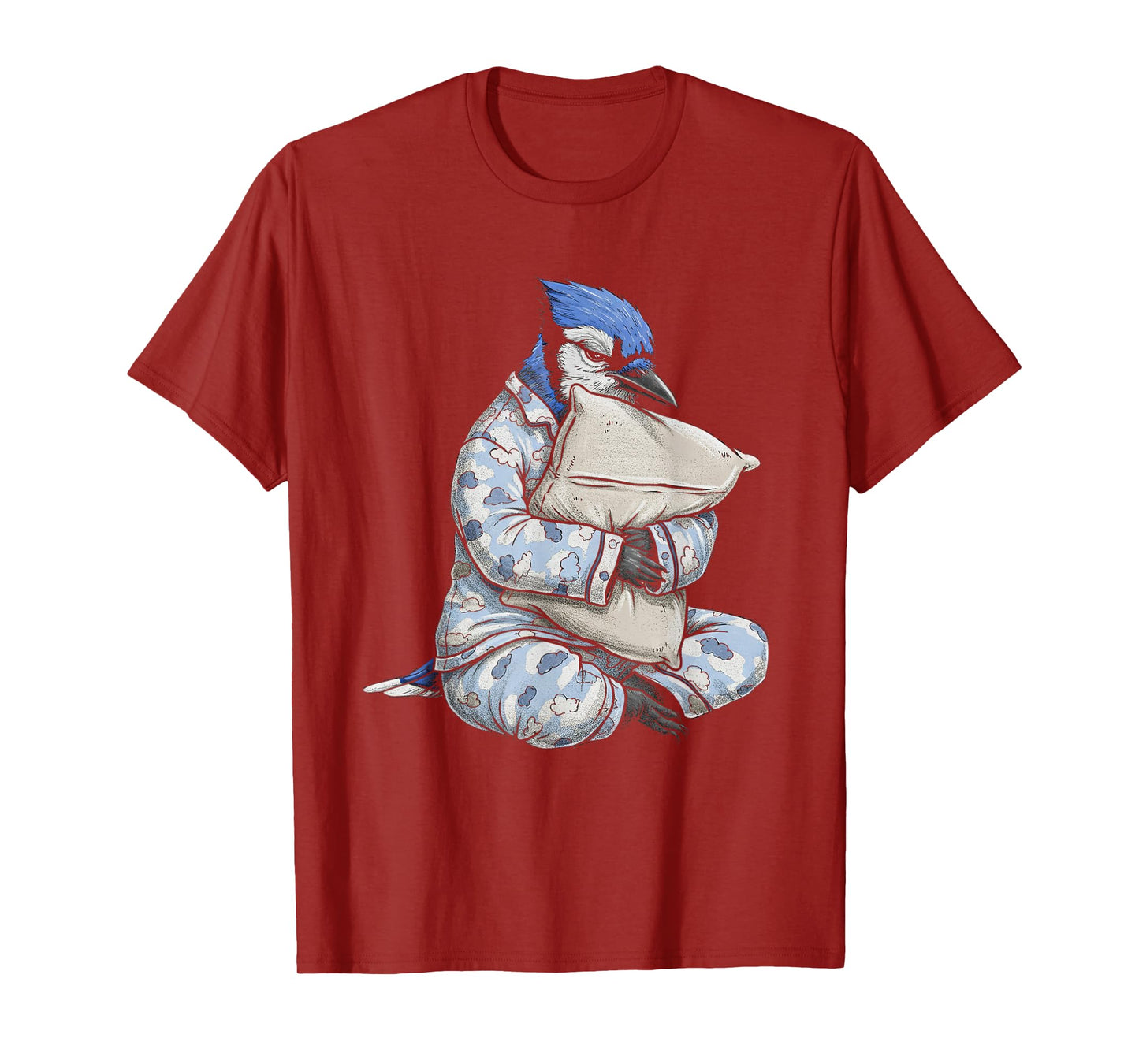 Funny Sleepy Blue Jay Bird Pajama Women Men And Kids T-Shirt