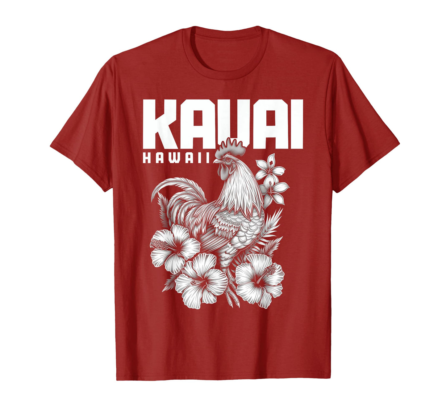 We Love Kauai Hawaii Kauai Hawaii Chicken Hawaiian Hibiscus Flowers Vintage Black T-Shirt