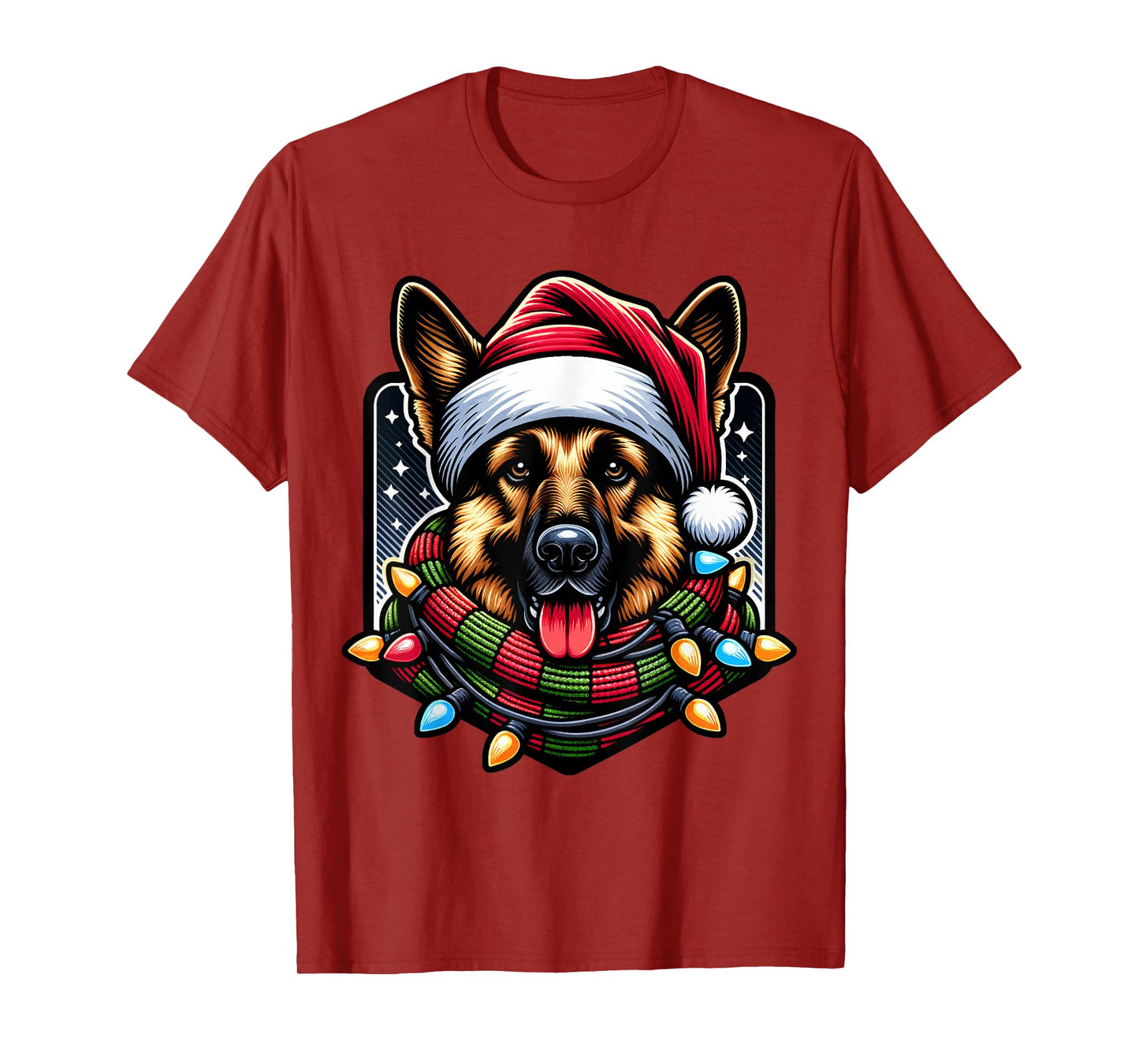 Christmas German Shepherd Xmas Shepherd Mom Dog Lover Womens T-Shirt