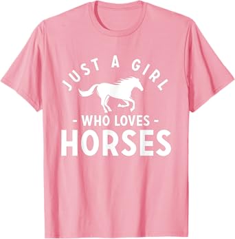 Just A Girl Who Loves Horses - Cute Riding Pony Lovers T-Shirt