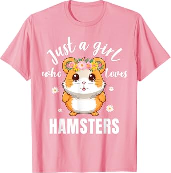 Hamster Shirt Kids Girls Just a Girl Who Loves Hamsters T-Shirt