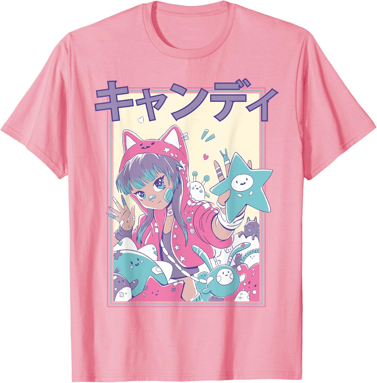 Candycore Girl Cute Pink Pastel Kawaii Anime Aesthetic #8 T-Shirt