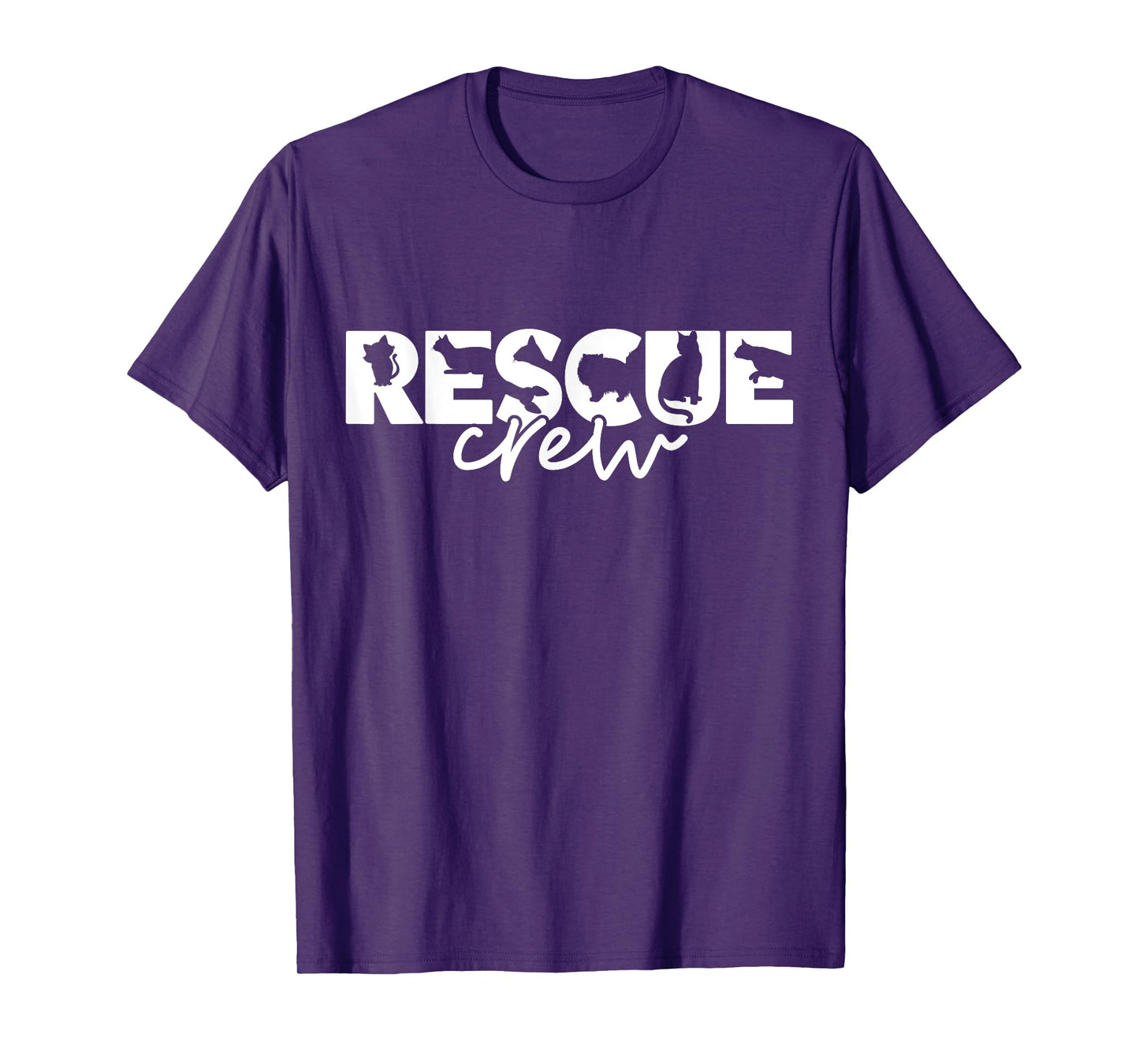 Cat Rescue Crew Shirt Kitten Lovers Adoption Foster Pet Team Men Women Girls Kids T-Shirt