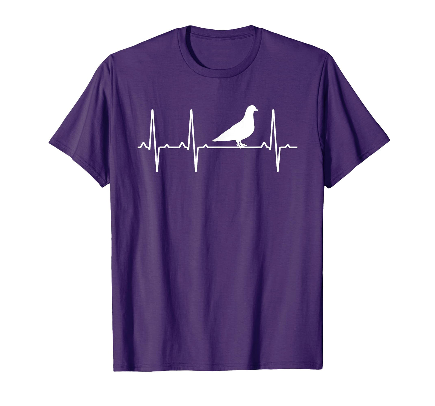 Pigeon Heartbeat Gift For Men Women Bandtail Bird Dove Lover T-Shirt