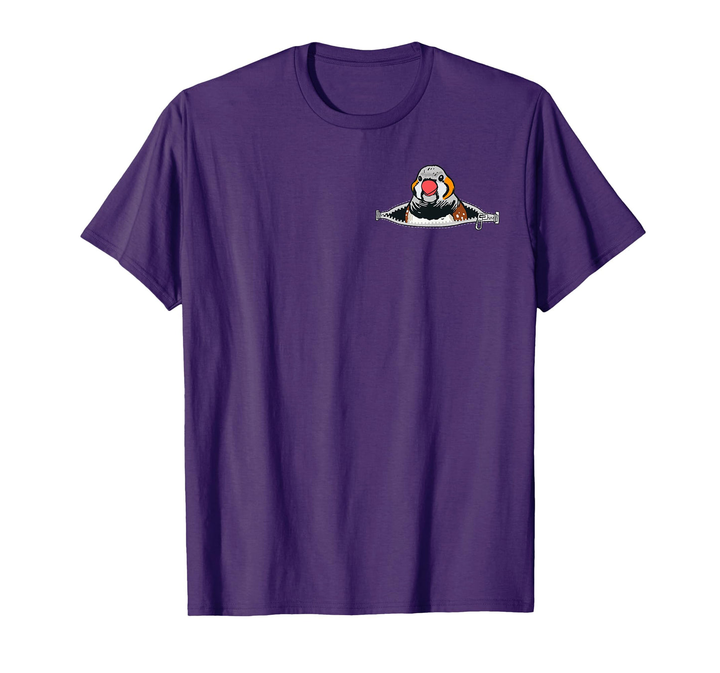 Zebrafink in Pocket Ornamental Birds Chest Pocket Birds Zebra Finches T-Shirt