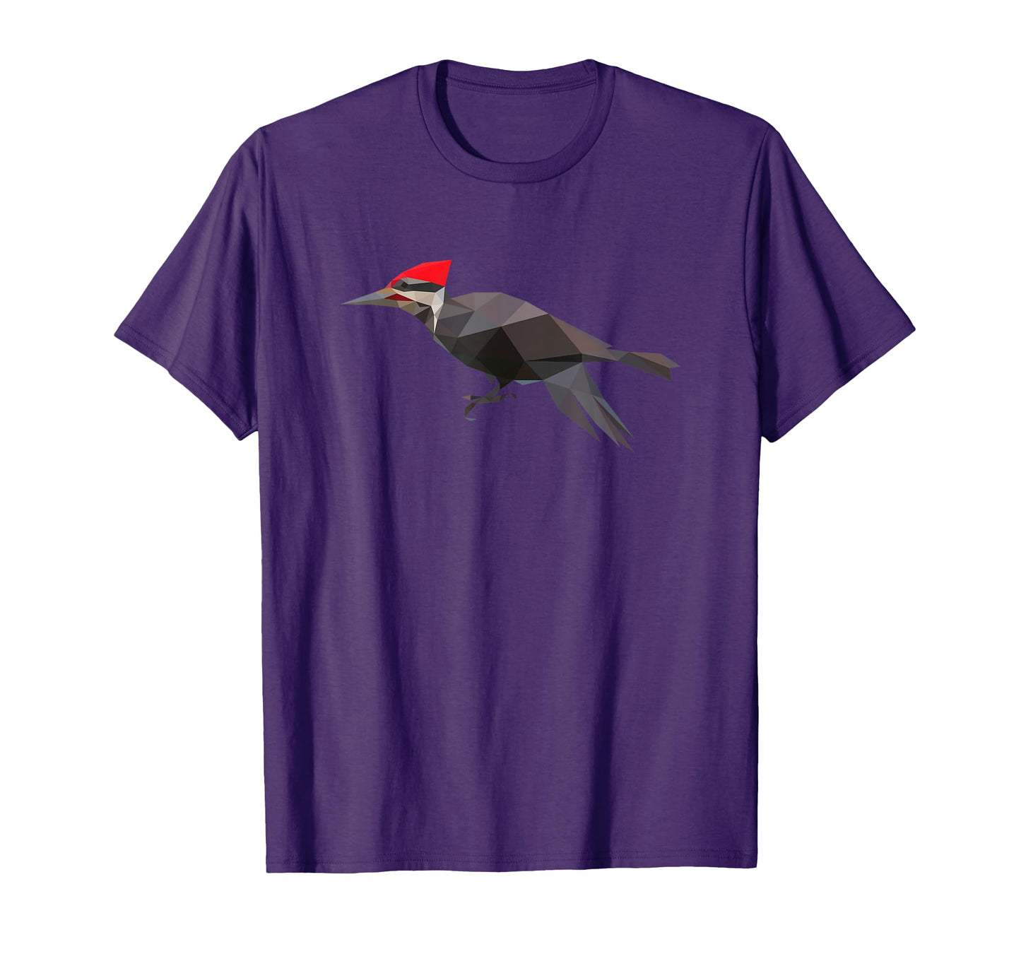 Geometric Woodpecker Bird Shirt Birdwatching Bird Lover T-Shirt