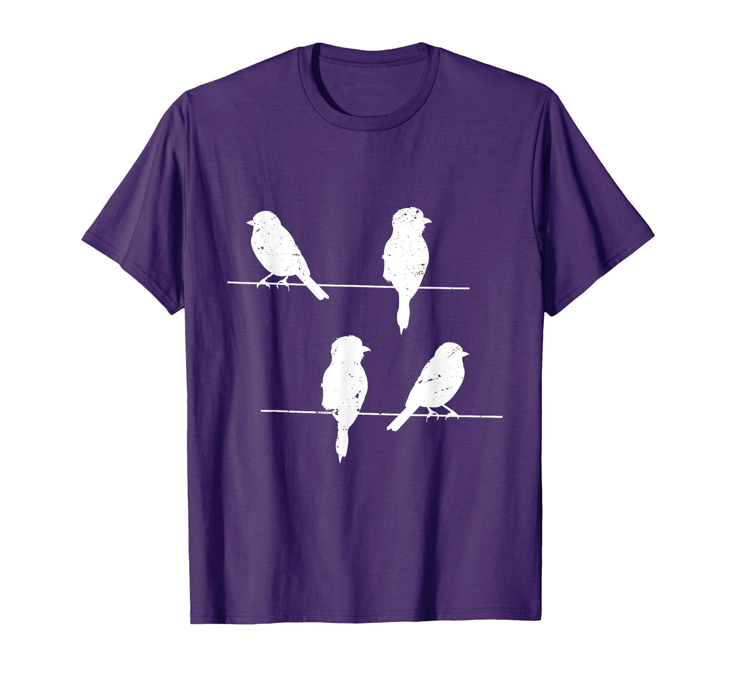 Birds On A Wire Funny and Cute Bird Lover Graphic T-Shirt T-Shirt