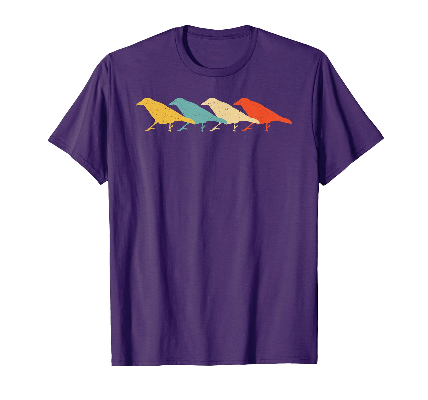 Crow Vintage Retro Raven Bird Lover 60s 70s Gift T-Shirt