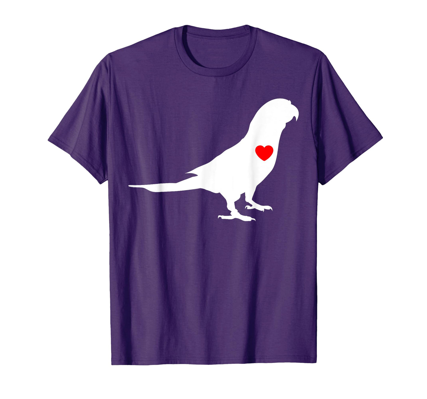 Parrot Heart Parakeet Tiel Quarrion Cockatoo Bird Ringneck T-Shirt