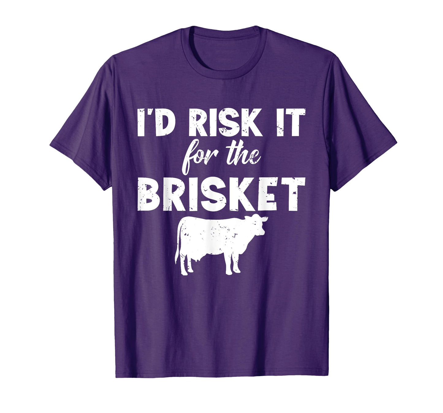 Funny Vintage Smoke Brisket Id Risk it For the Brisket T-Shirt