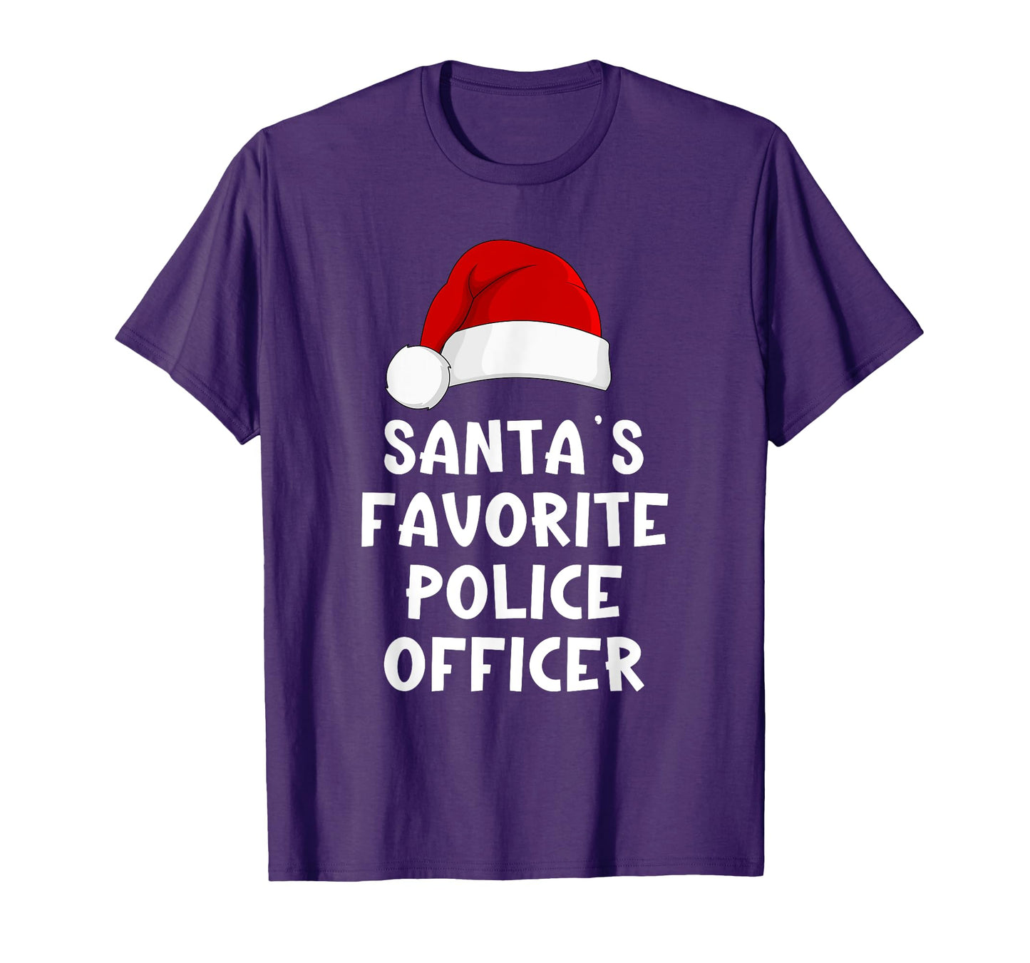 Christmas Santa's Favorite Police Officer Funny Pajama Cop T-Shirt