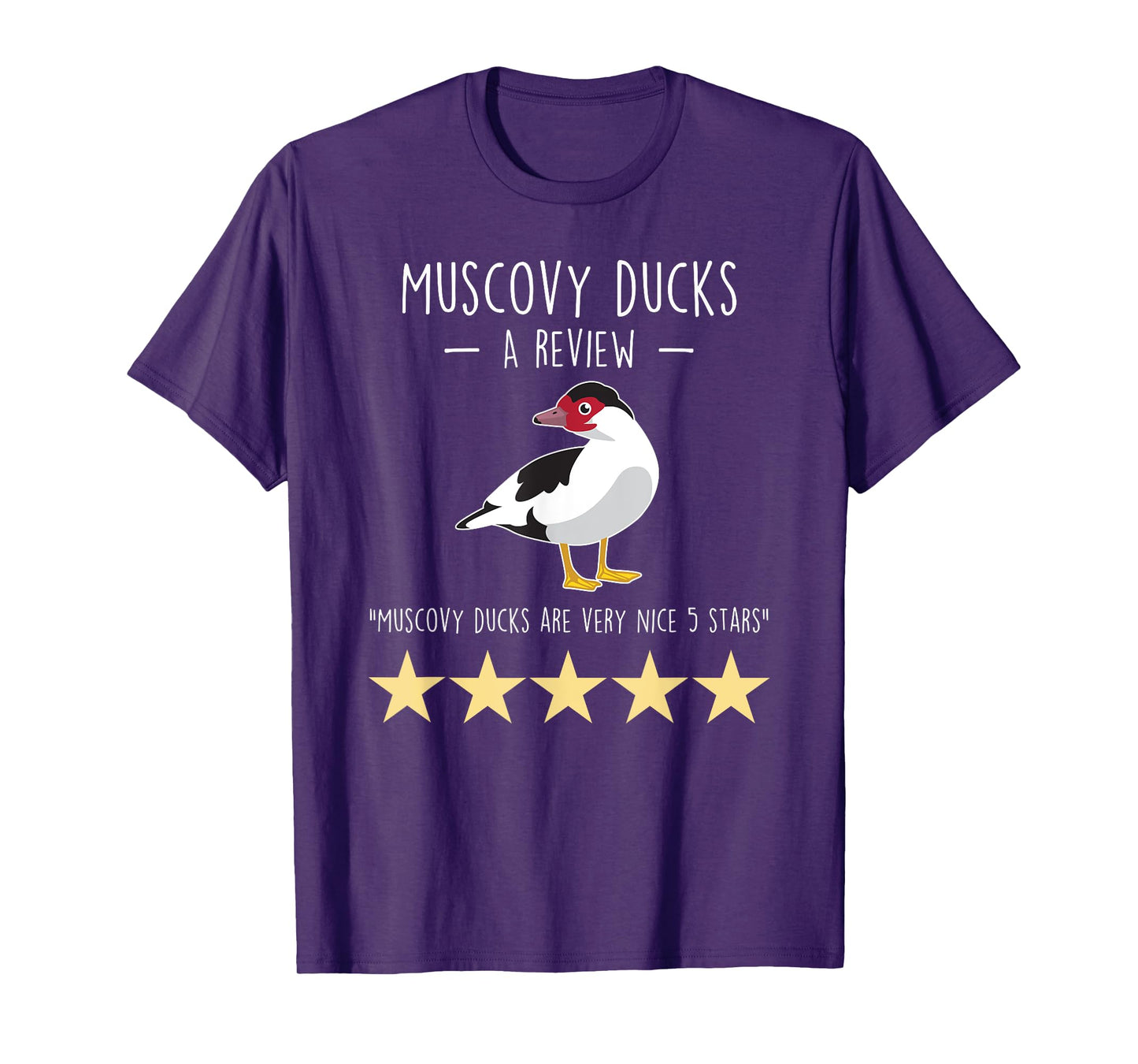 Muscovy Duck Review, Funny Cute Pet Bird Farm Farmer Farming T-Shirt