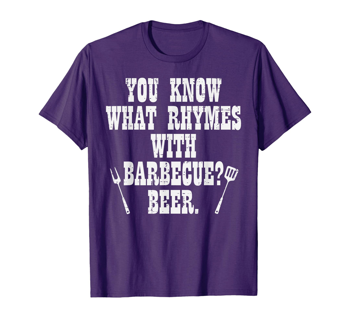 What Rhymes With Barbecue Funny Bbq Grillin Grilling Dad Men T-Shirt