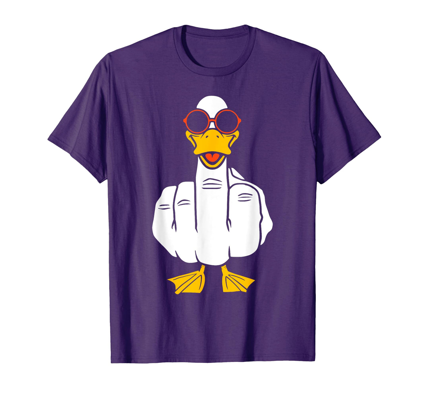 Middle Finger Funny Duck Inappropriate Rude Antisocial T-Shirt