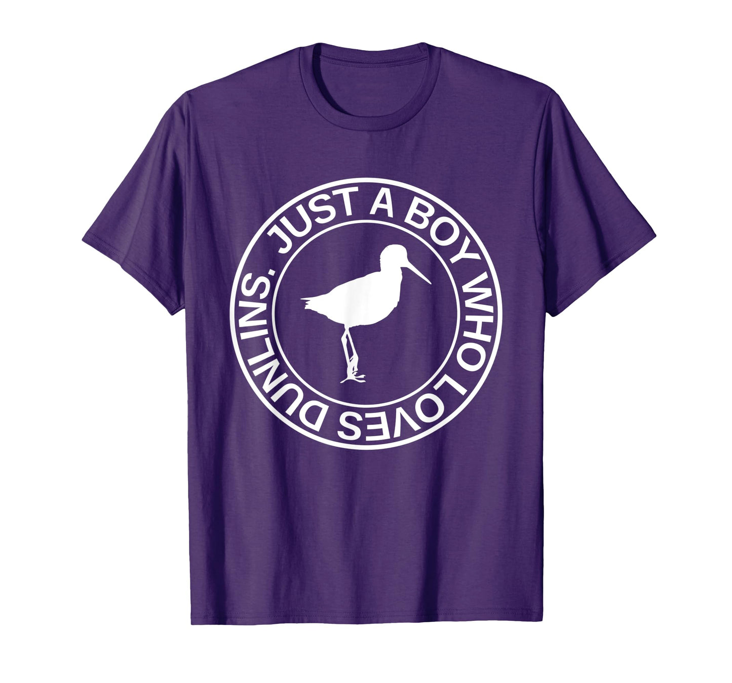 Just A Boy Who Loves Dunlins Gift For Men Sandpiper Bird T-Shirt