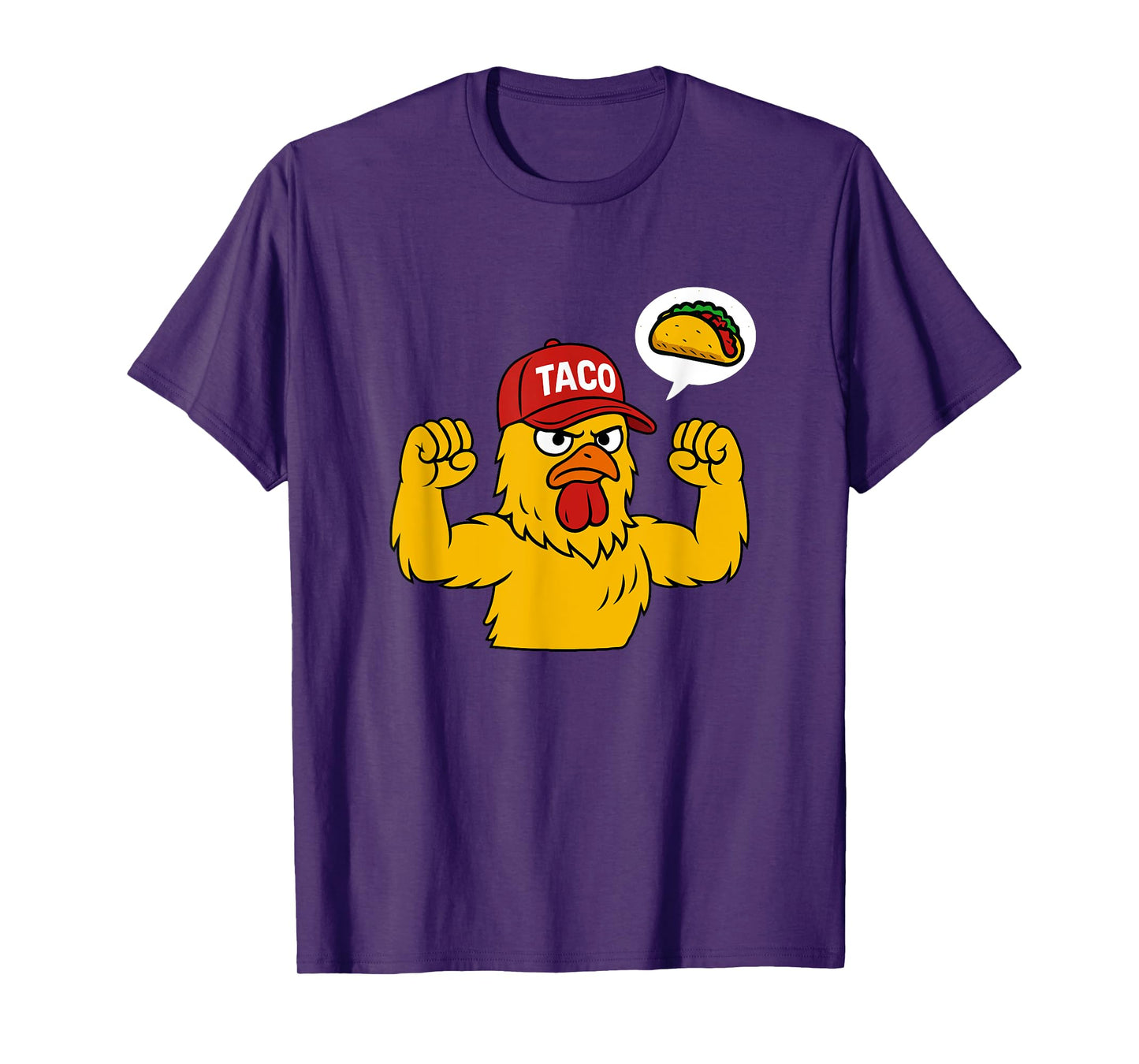 TACO Angry Chicken Hat Patriotic Funny T-Shirt