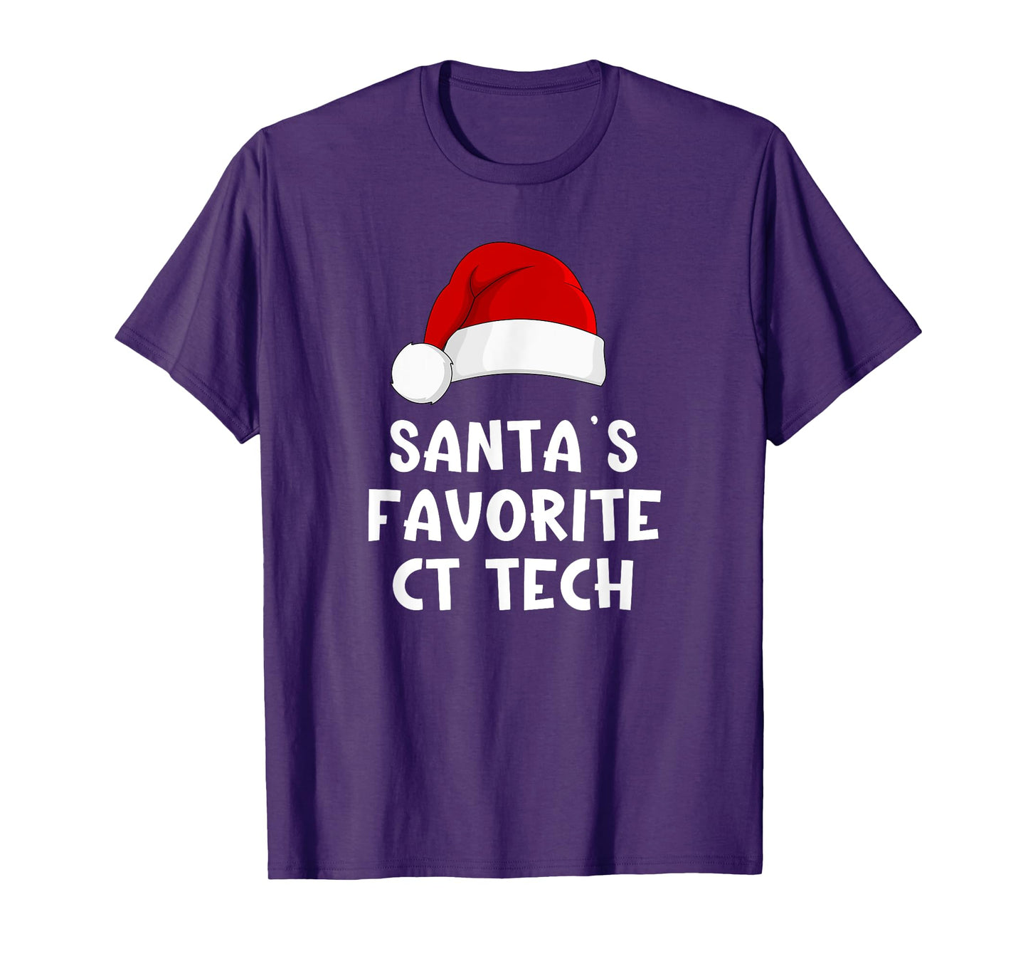 Christmas Santa's Favorite Ct Tech Funny Pajama Technologist T-Shirt