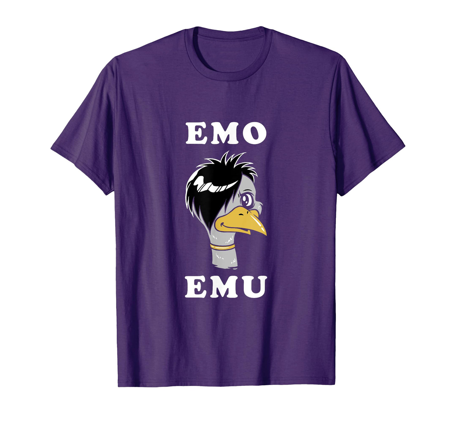 Emo Emu T-Shirt Funny Metal Gothic Emu Bird T-Shirt