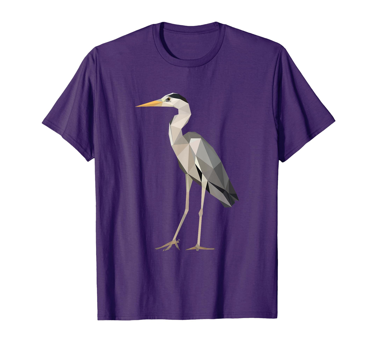 Poly Heron Wildlife Bird Birdwatcher T-Shirt