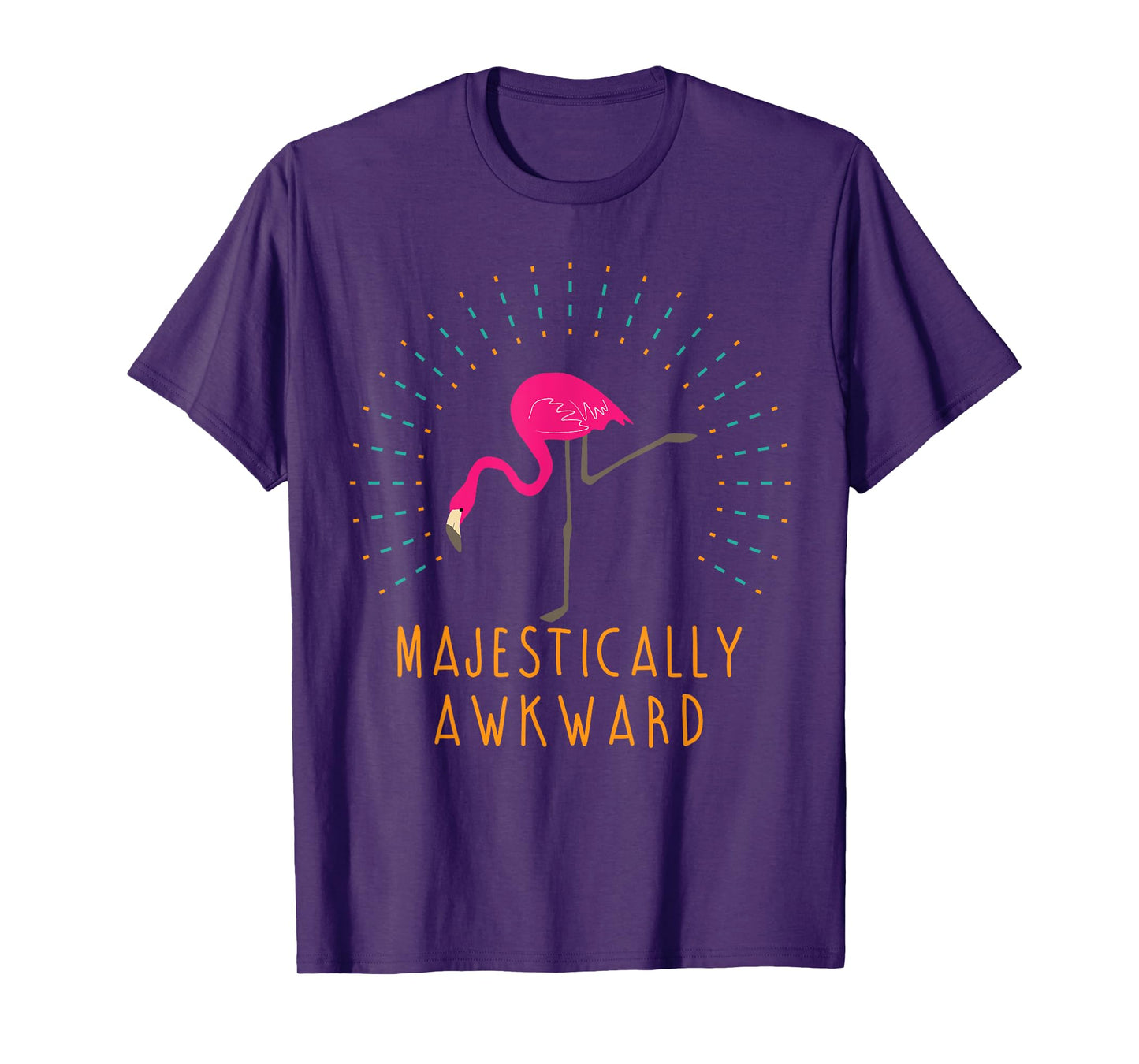 Majestically Awkward T-Shirt Funny Flamingo Novelty Gift T-Shirt
