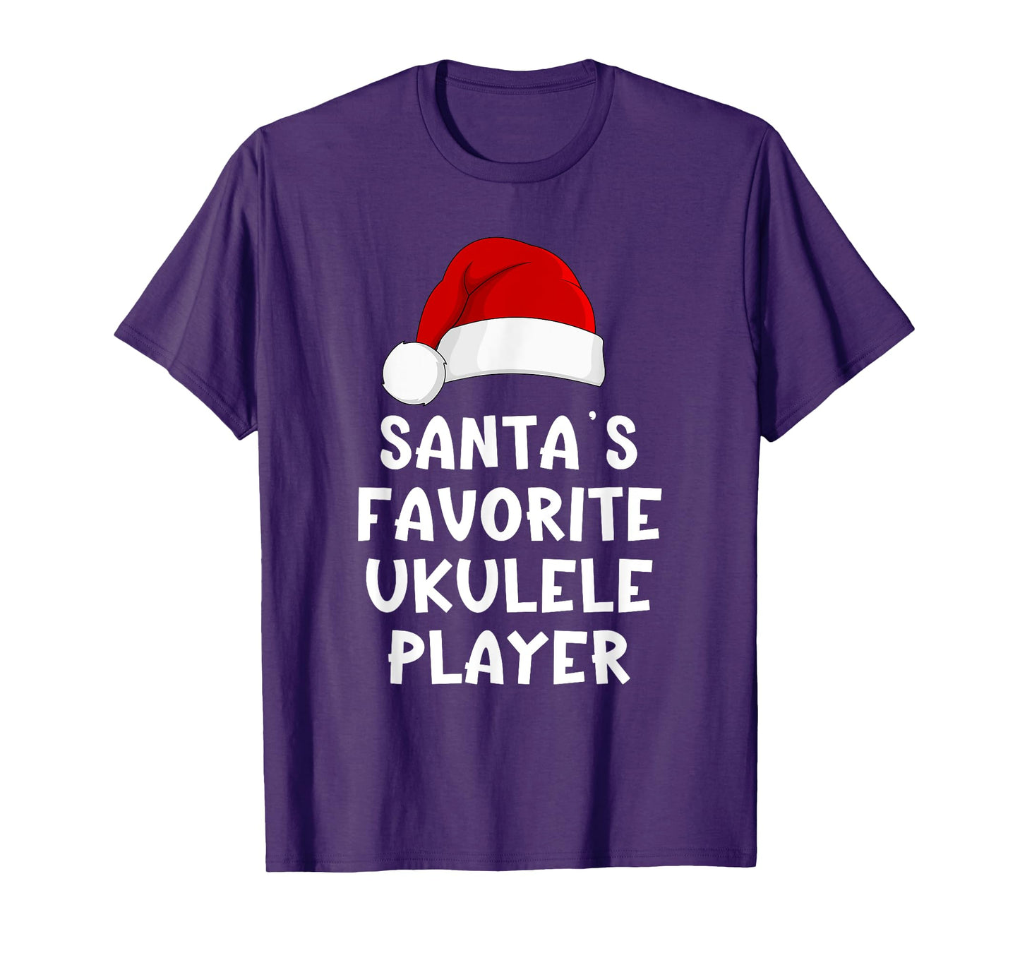 Christmas Santa's Favorite Ukulele Player Funny Xmas Pajama T-Shirt