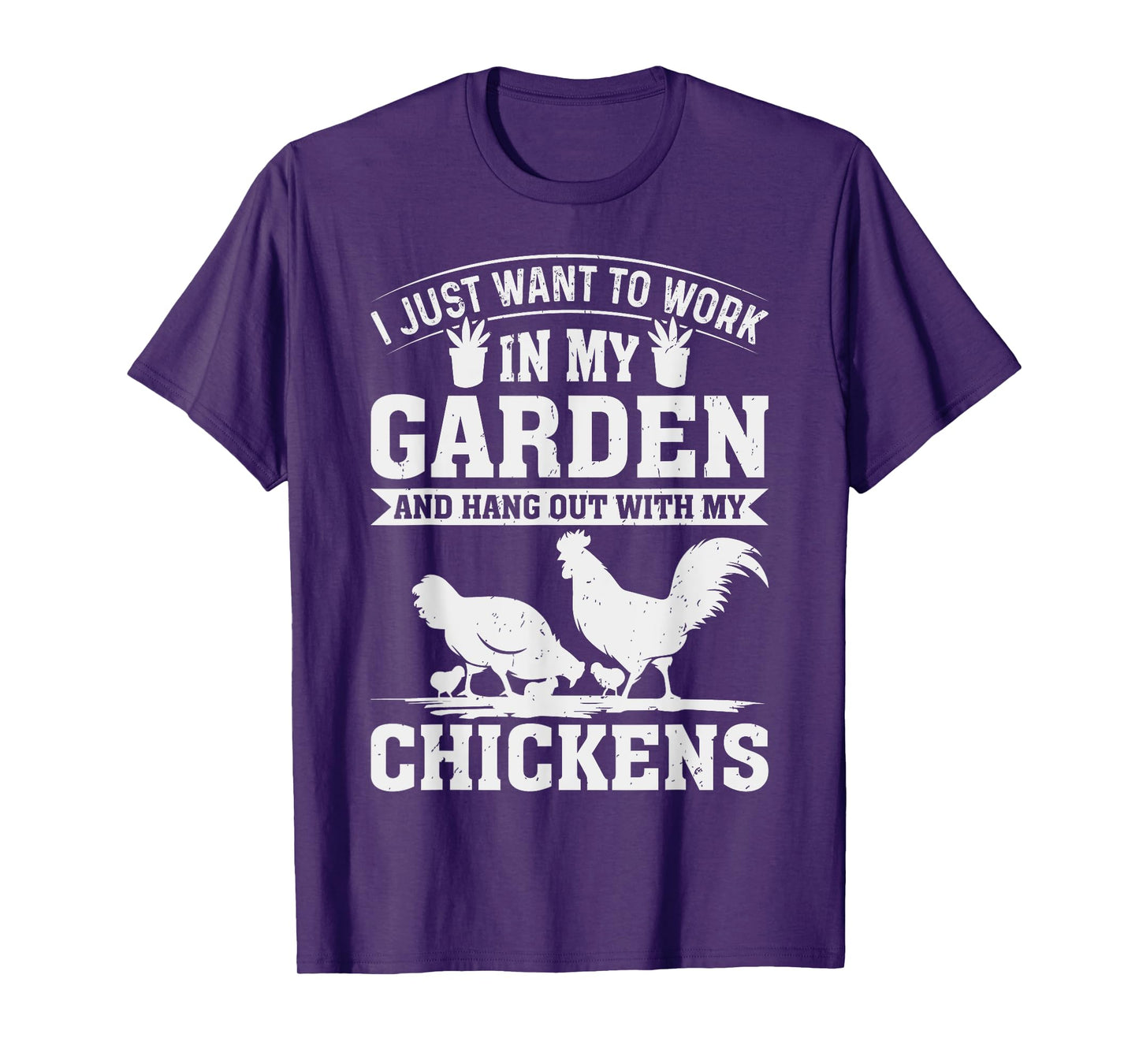 Garden and Chicken Hangout Funny Chicken Gifts for Men T-Shirt