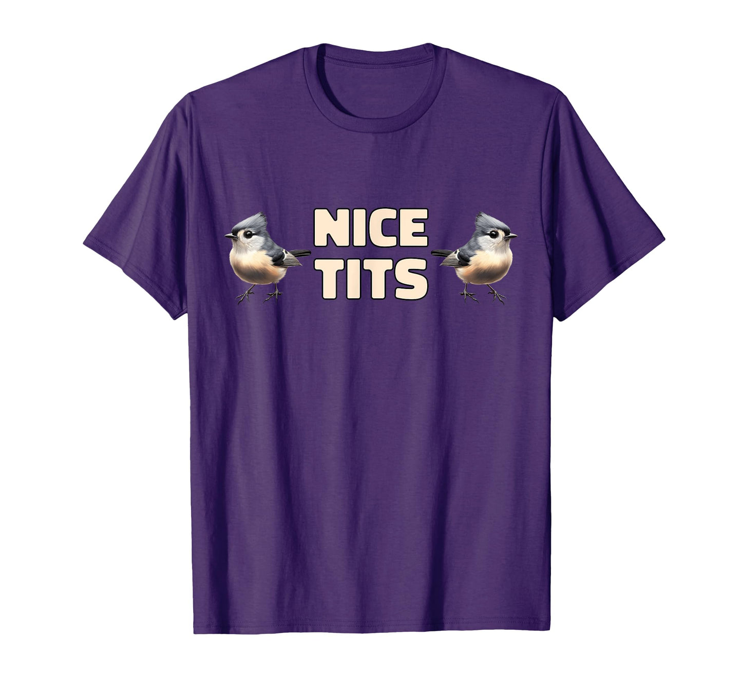 Nice Tits Funny Tufted Titmouse Birds Nature Birdwatching T-Shirt