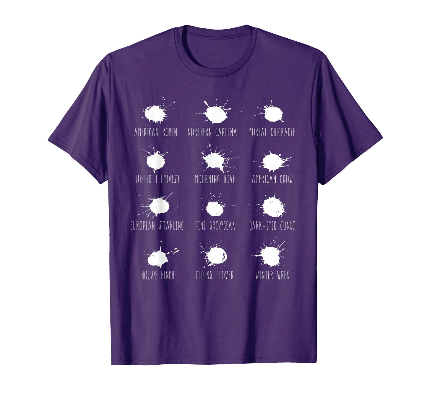 Bird Poop Chart Funny Birding Birdwatching Birdwatcher T-Shirt